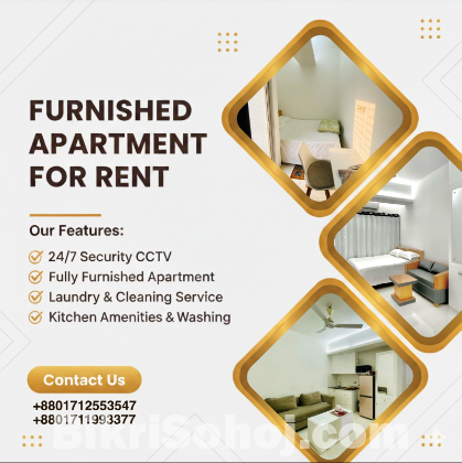 Furnished 2-Room Apartments in Bashundhara R/A